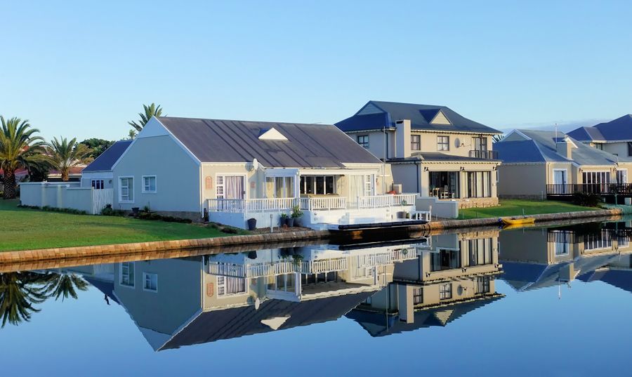 Bright modern house with large windows